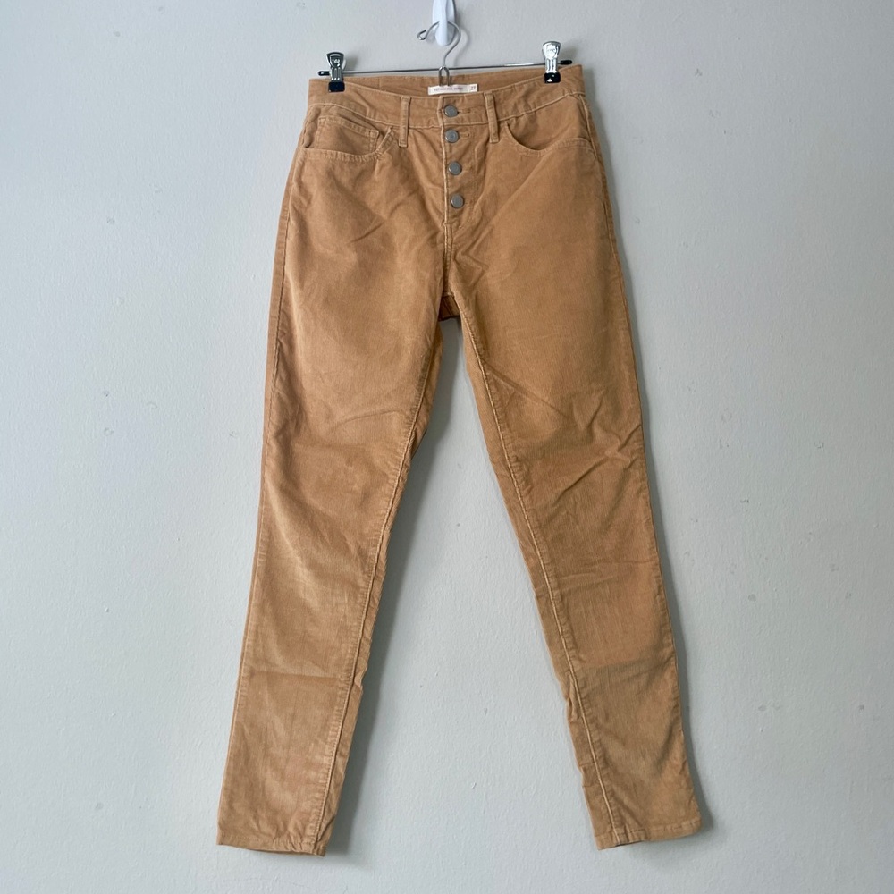 Levi’s 721 Camel High-rise Skinny Corduroy Pants, size 27